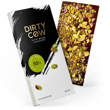 Load image into Gallery viewer, DIRTY COW - PISTACHI YO! PLANT BASED VEGAN CHOCOLATE BAR
